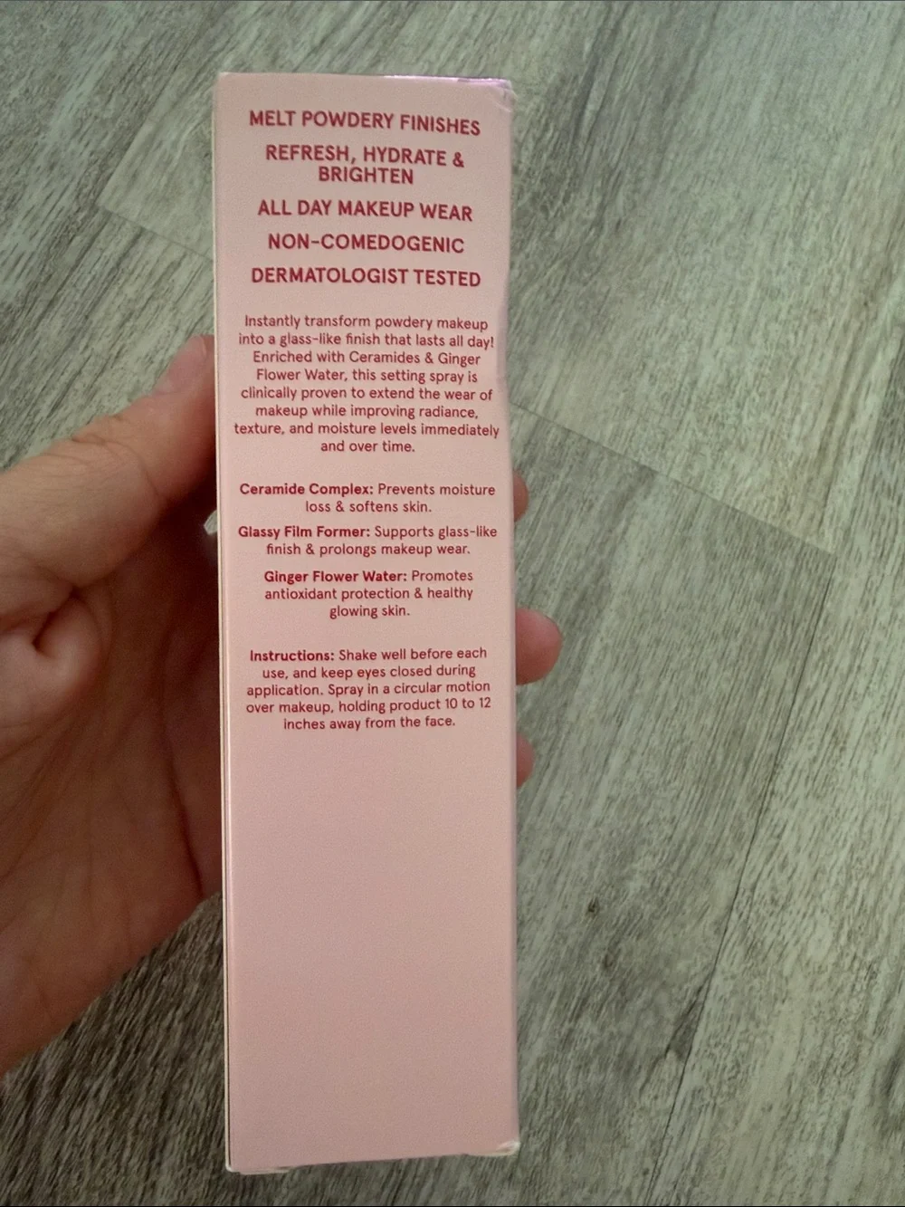 Powder Melt Glass Setting Spray